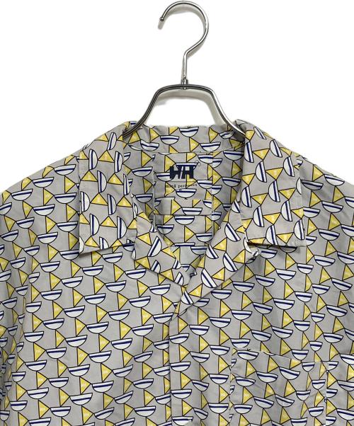 HELLY HANSEN（ヘリーハンセン）HELLY HANSEN (ヘリーハンセン) mina perhonen (ミナ ペルホネン) 半袖シャツ グレー×イエロー サイズ:SIZE XLの古着・服飾アイテム