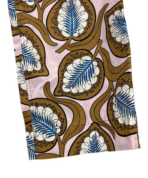 MARNI（マルニ）MARNI (マルニ) リーフプリント ポプリンパンタロン ピンク×ブラウン サイズ:SIZE 44 (3L)の古着・服飾アイテム