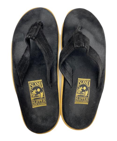 ISLAND SLIPPER（アイランドスリッパ）ISLAND SLIPPER (アイランドスリッパ) スエードトングサンダル ブラック サイズ:SIZE 9の古着・服飾アイテム