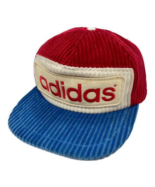 adidas Originals（アディダスオリジナル）adidas Originals (アディダスオリジナル) 80-90s コーデュロイキャップ レッド×ブルー×ホワイトの古着・服飾アイテム