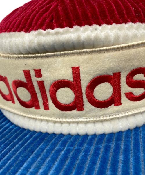 adidas Originals（アディダスオリジナル）adidas Originals (アディダスオリジナル) 80-90s コーデュロイキャップ レッド×ブルー×ホワイトの古着・服飾アイテム