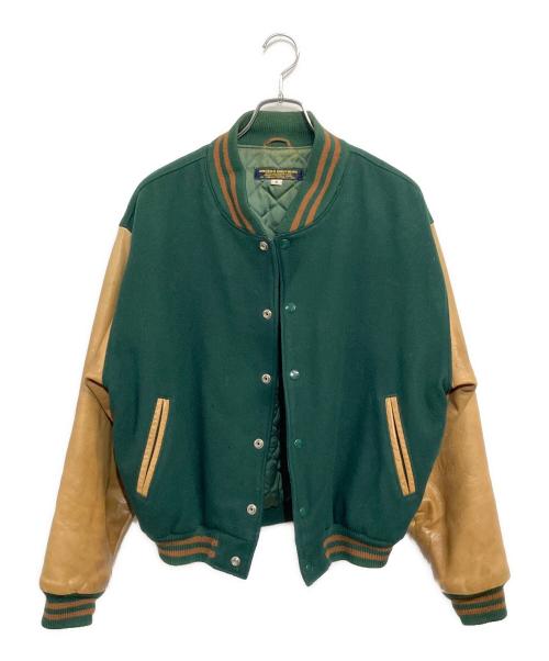 BROOKS BROTHERS（ブルックスブラザーズ）BROOKS BROTHERS (ブルックスブラザーズ) '80s ヴァーシティジャケット グリーン×ブラウン サイズ:SIZE M (US S)の古着・服飾アイテム