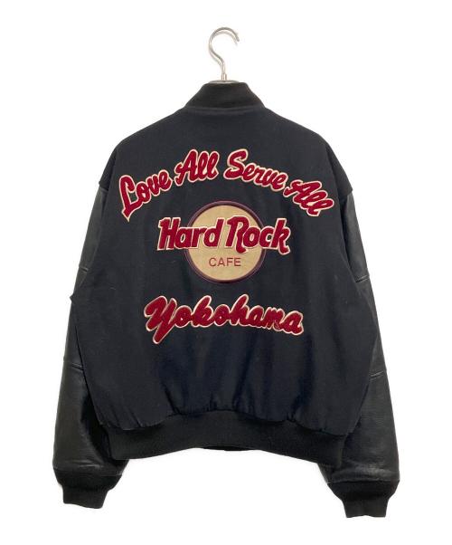 Hard Rock cafe（ハードロックカフェ）Hard Rock cafe (ハードロックカフェ) ヴァーシティジャケット ブラック サイズ:SIZE Mの古着・服飾アイテム