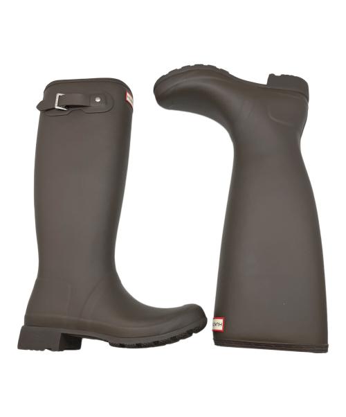HUNTER（ハンター）HUNTER (ハンター) オリジナル トール レイン ブーツ ブラウン サイズ:SIZE UK6 (25cm)の古着・服飾アイテム