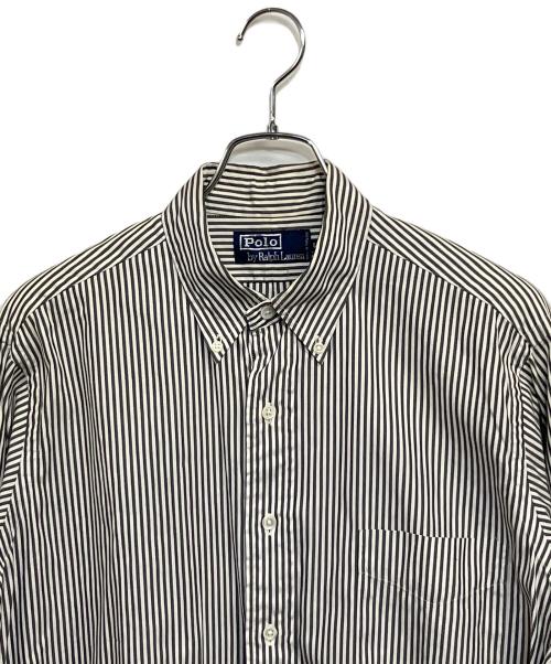 POLO RALPH LAUREN（ポロ・ラルフローレン）POLO RALPH LAUREN (ポロ・ラルフローレン) 長袖シャツ ブラックストライプ サイズ:SIZE LL (US L)の古着・服飾アイテム