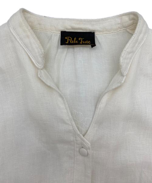 Pale Jute（ペールジュート）Pale Jute (ペールジュート) Chizu Kobayashi 長袖ワンピース ホワイト×ホワイト サイズ:SIZE Mの古着・服飾アイテム