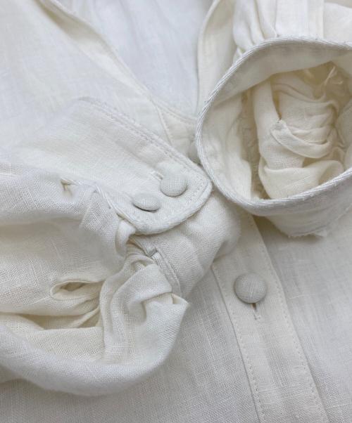 Pale Jute（ペールジュート）Pale Jute (ペールジュート) Chizu Kobayashi 長袖ワンピース ホワイト×ホワイト サイズ:SIZE Mの古着・服飾アイテム