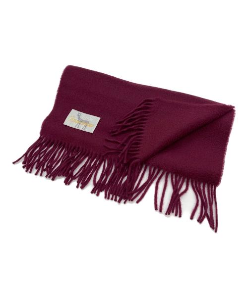 VICUNA & CASHMERE（ビキューナ カシミヤ）VICUNA & CASHMERE (ビキューナ カシミヤ) マフラー ワインレッドの古着・服飾アイテム