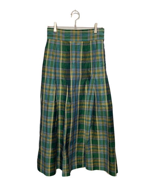 SCYE（サイ）SCYE (サイ) チェック マキシスカート グリーン サイズ:SIZE 38の古着・服飾アイテム