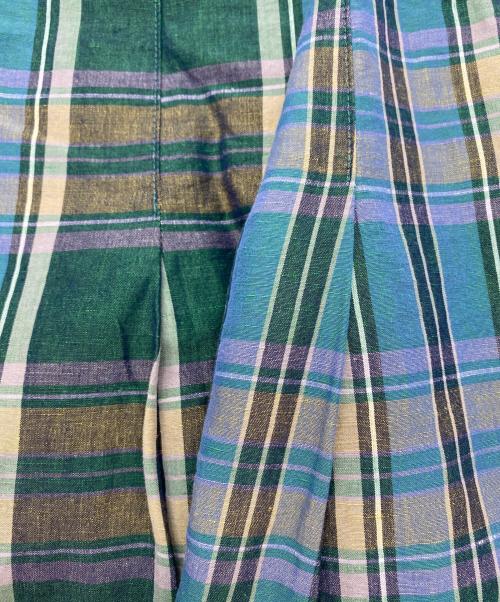 SCYE（サイ）SCYE (サイ) チェック マキシスカート グリーン サイズ:SIZE 38の古着・服飾アイテム