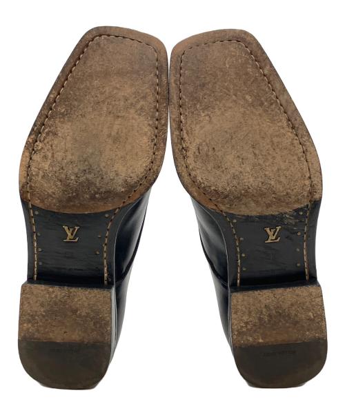 LOUIS VUITTON（ルイ ヴィトン）LOUIS VUITTON (ルイ ヴィトン) スクエアトゥレザーシューズ ブラック サイズ:SIZE 6 1/2の古着・服飾アイテム