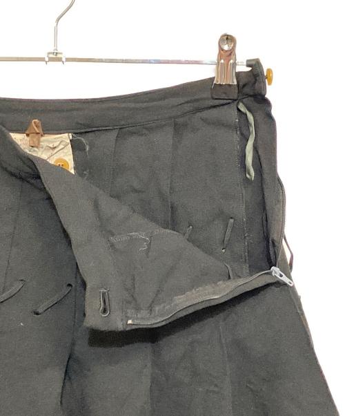 COMME des GARCONS（コムデギャルソン）COMME des GARCONS (コムデギャルソン) '00s ウールライク タックフレアスカート ブラック サイズ:Mの古着・服飾アイテム