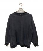 BATONERバトナ―）の古着「JUMBERCA URAKE CREW NECK Olive」｜ブラック