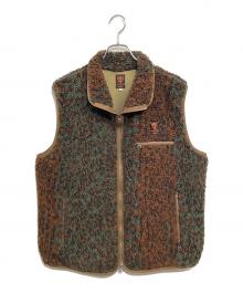 South2 West8×BEAMS BOY（サウスツー ウエストエイト×ビームスボーイ）の古着「23AW レオパードパイピングベスト」｜ブラウン×グリーン