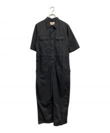 BEAMS BOY（ビームスボーイ）の古着「ポリエステル コットン ツイル ショート スリーブ オールインワン」｜チャコール