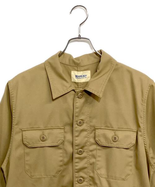 BEAMS BOY（ビームスボーイ）BEAMS BOY (ビームスボーイ) ポリエステル コットン ツイル ショート スリーブ オールインワン ベージュ サイズ:SIZE Freeの古着・服飾アイテム