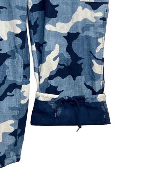 BEAMS PLUS（ビームスプラス）BEAMS PLUS (ビームスプラス) MIL 6 Pocket Indigo Ripstop Discharge Camo Print ブルー サイズ:SIZE Mの古着・服飾アイテム