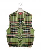 SUPREMEシュプリーム）の古着「Tartan Flannel Cargo Vest」｜グリーン