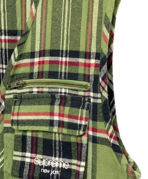 SUPREME（シュプリーム）SUPREME (シュプリーム) Tartan Flannel Cargo Vest グリーン サイズ:SIZE M (US S)の古着・服飾アイテム