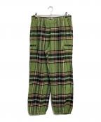 SUPREMEシュプリーム）の古着「Tartan Flannel Skate Pant」｜グリーン