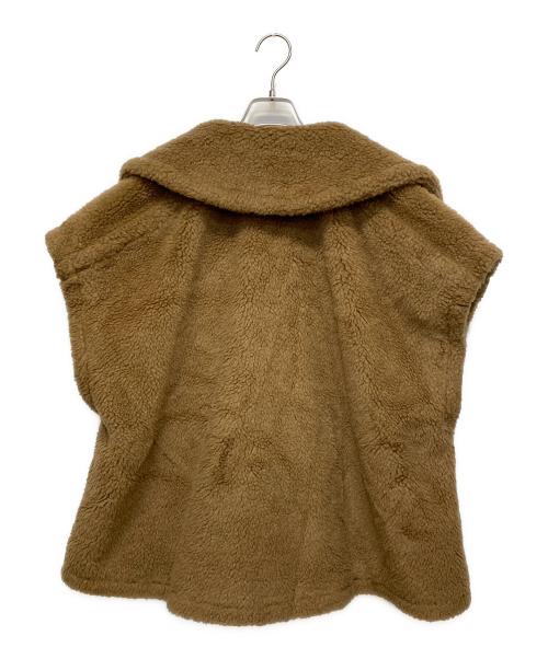 FRAY ID（フレイ アイディー）FRAY ID (フレイ アイディー) ECOPELボアポンチョ ブラウン サイズ:SIZE 1の古着・服飾アイテム