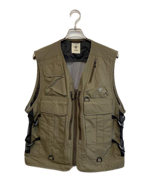 FOX FIRE（フォックスファイヤー）FOX FIRE (フォックスファイヤー) フォトレックマルチレイヤーベスト カーキ×ブラック サイズ:SIZE XLの古着・服飾アイテム