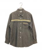 COMME des GARCONS HOMMEコムデギャルソン オム）の古着「長袖シャツ」｜ブラウン×ブラック