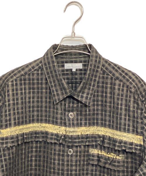 COMME des GARCONS HOMME（コムデギャルソン オム）COMME des GARCONS HOMME (コムデギャルソン オム) 長袖シャツ ブラウン×ブラック サイズ:SIZE Lの古着・服飾アイテム