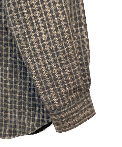 COMME des GARCONS HOMME（コムデギャルソン オム）COMME des GARCONS HOMME (コムデギャルソン オム) 長袖シャツ ブラウン×ブラック サイズ:SIZE Lの古着・服飾アイテム