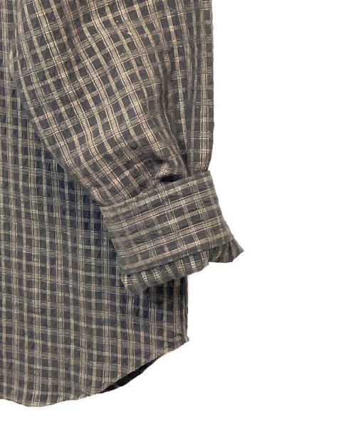 COMME des GARCONS HOMME（コムデギャルソン オム）COMME des GARCONS HOMME (コムデギャルソン オム) 長袖シャツ ブラウン×ブラック サイズ:SIZE Lの古着・服飾アイテム