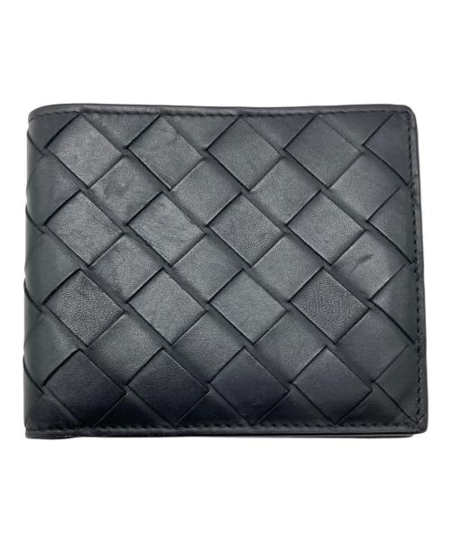 BOTTEGA VENETA（ボッテガベネタ）BOTTEGA VENETA (ボッテガベネタ) 2つ折り財布 ブラックの古着・服飾アイテム