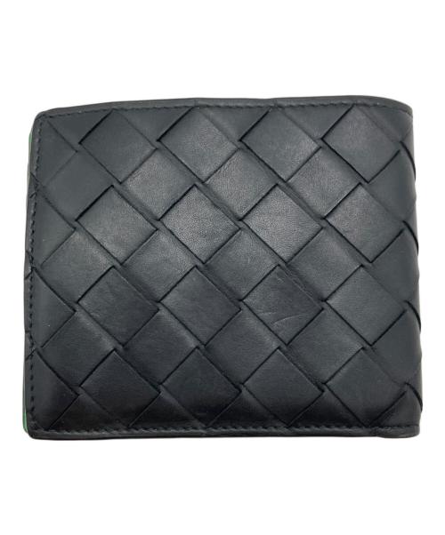 BOTTEGA VENETA（ボッテガベネタ）BOTTEGA VENETA (ボッテガベネタ) 2つ折り財布 ブラックの古着・服飾アイテム