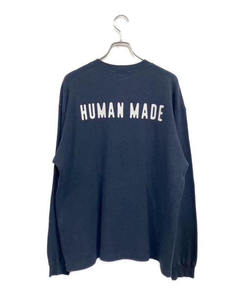 HUMAN MADE（ヒューマンメイド）HUMAN MADE (ヒューマンメイド) ヘンリーネックカットソー ネイビー サイズ:SIZE Mの古着・服飾アイテム