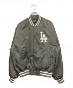 New Era×GENUINE MERCHANDISEニューエラ×ジェニュイン マーチャンダイズ）の古着「MLB ヴァーシティジャケット」｜グレー(ロサンゼルス・ドジャース)