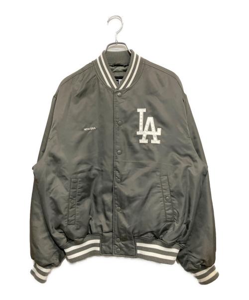 New Era（ニューエラ）New Era (ニューエラ) GENUINE MERCHANDISE (ジェニュイン マーチャンダイズ) MLB ヴァーシティジャケット グレー(ロサンゼルス・ドジャース) サイズ:SIZE M(EU)の古着・服飾アイテム
