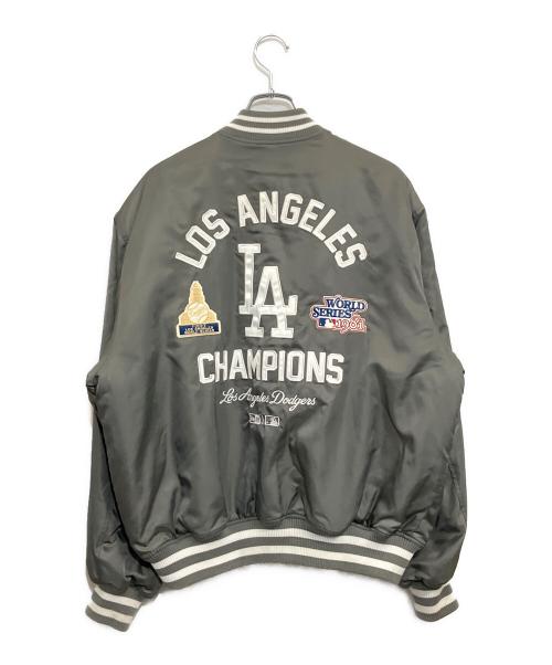 New Era（ニューエラ）New Era (ニューエラ) GENUINE MERCHANDISE (ジェニュイン マーチャンダイズ) MLB ヴァーシティジャケット グレー(ロサンゼルス・ドジャース) サイズ:SIZE M(EU)の古着・服飾アイテム