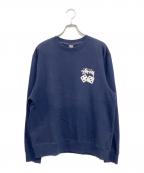 stussyステューシー）の古着「Dice クルーネックスウェットシャツ」｜ネイビー