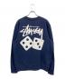 stussy (ステューシー) Dice クルーネックスウェットシャツ ネイビー サイズ:SIZE L (US M)：5000円