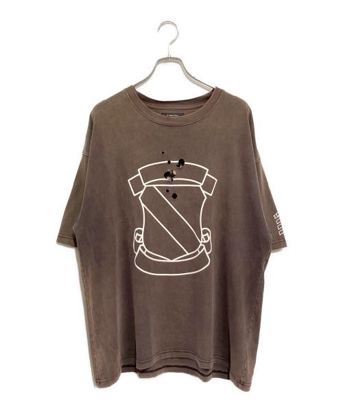 RE: Number (N)ine（リナンバーナイン）RE: Number (N)ine (リナンバーナイン) EMBLEM CLASH PIGMENT BIO TEE ブラウン サイズ:SIZE 4 (L)の古着・服飾アイテム