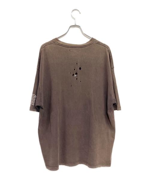 RE: Number (N)ine（リナンバーナイン）RE: Number (N)ine (リナンバーナイン) EMBLEM CLASH PIGMENT BIO TEE ブラウン サイズ:SIZE 4 (L)の古着・服飾アイテム