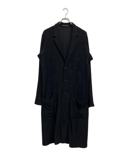 Yohji Yamamoto COSTUME D'HOMME（ヨウジヤマモトコスチュームドオム）Yohji Yamamoto COSTUME D'HOMME (ヨウジヤマモトコスチュームドオム) パイル地 ロングコート ブラック サイズ:SIZE 4 (L)の古着・服飾アイテム