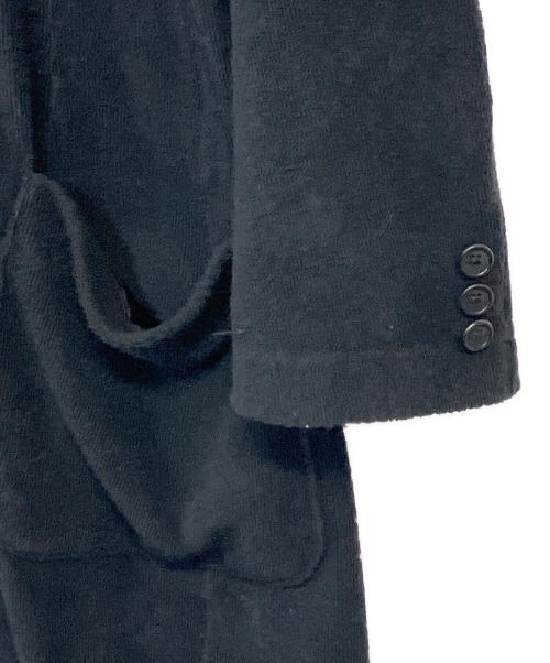 Yohji Yamamoto COSTUME D'HOMME（ヨウジヤマモトコスチュームドオム）Yohji Yamamoto COSTUME D'HOMME (ヨウジヤマモトコスチュームドオム) パイル地 ロングコート ブラック サイズ:SIZE 4 (L)の古着・服飾アイテム