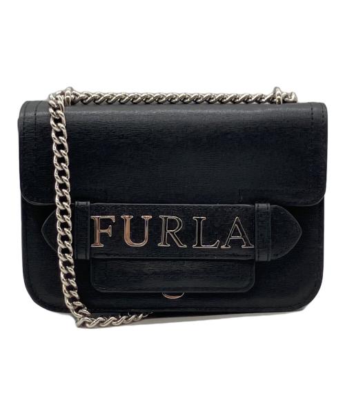 FURLA（フルラ）FURLA (フルラ) チェーンショルダーバッグ ブラックの古着・服飾アイテム