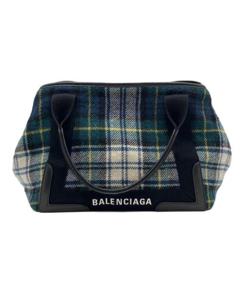 BALENCIAGA（バレンシアガ）BALENCIAGA (バレンシアガ) ショルダーバッグ グリーン×ネイビーの古着・服飾アイテム