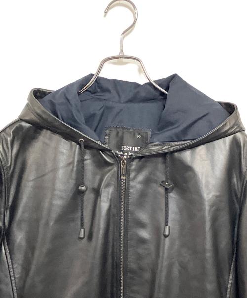 FORTIME（フォータイム）FORTIME (フォータイム) レザージャケット ブラック サイズ:SIZE 2XLの古着・服飾アイテム