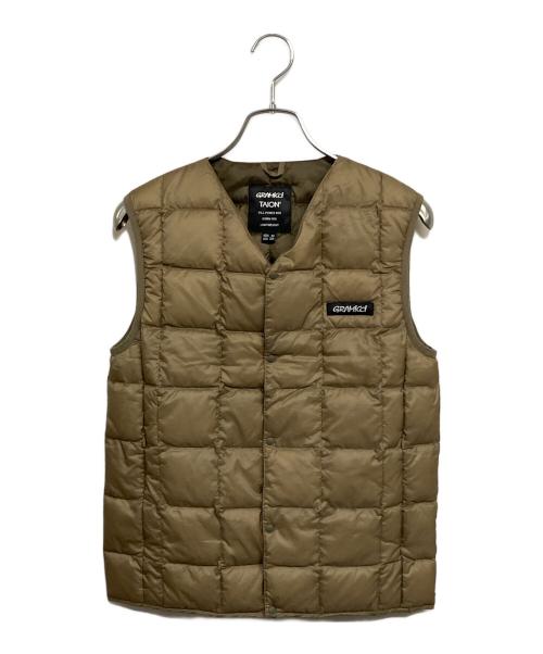 GRAMICCI（グラミチ）GRAMICCI (グラミチ) TAION (タイオン) INNER DOWN VEST カーキ サイズ:SIZE XSの古着・服飾アイテム