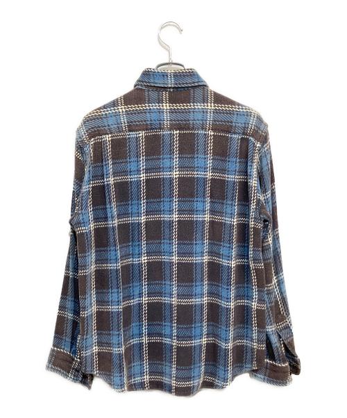 SUGAR CANE（シュガーケーン）SUGAR CANE (シュガーケーン) 長袖シャツ ブルー×ブラウン サイズ:SIZE Sの古着・服飾アイテム