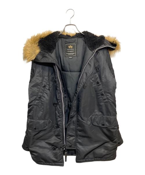 ALPHA INDUSTRIES（アルファインダストリーズ）ALPHA INDUSTRIES (アルファインダストリーズ) N-3B フライトジャケット ブラック サイズ:SIZE Mの古着・服飾アイテム