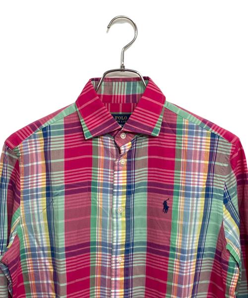 POLO RALPH LAUREN（ポロ・ラルフローレン）POLO RALPH LAUREN (ポロ・ラルフローレン) リラックスフィット コットンシャツ マルチカラー サイズ:SIZE 4 (M)の古着・服飾アイテム