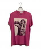 courtney love×Hysteric Glamourコートニーラブ×ヒステリックグラマー）の古着「LOVE ROSE pt T-SH」｜ピンク